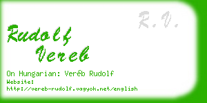 rudolf vereb business card